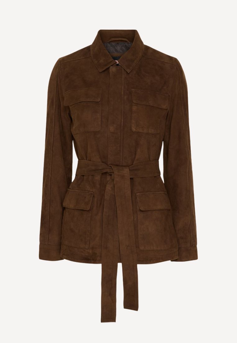 100338 jakke - Brown Suede