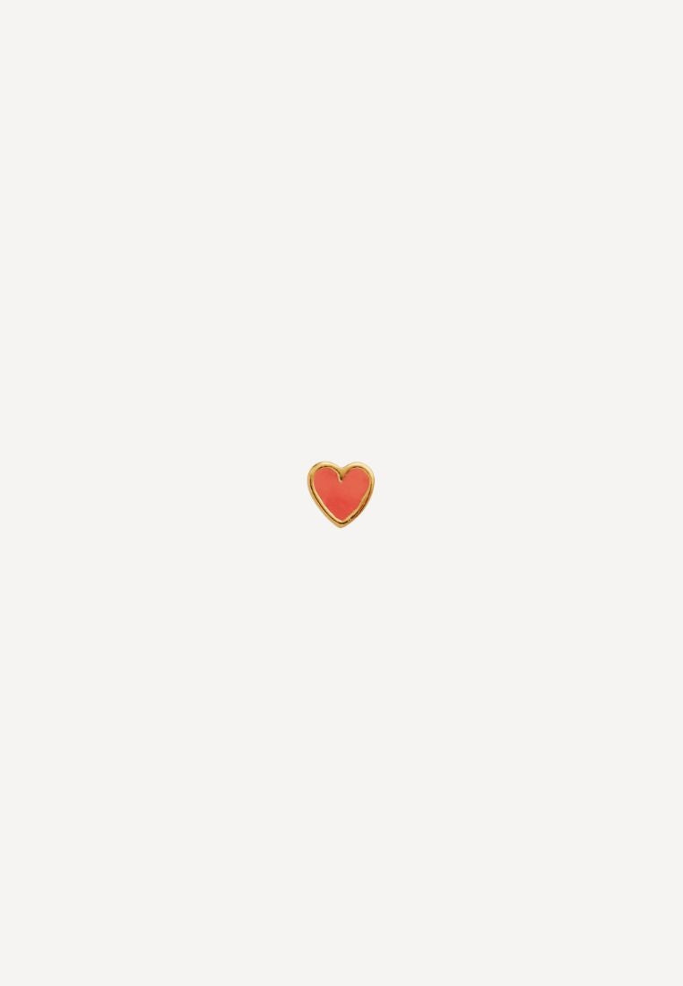 Petit Love Heart ørering - Coral