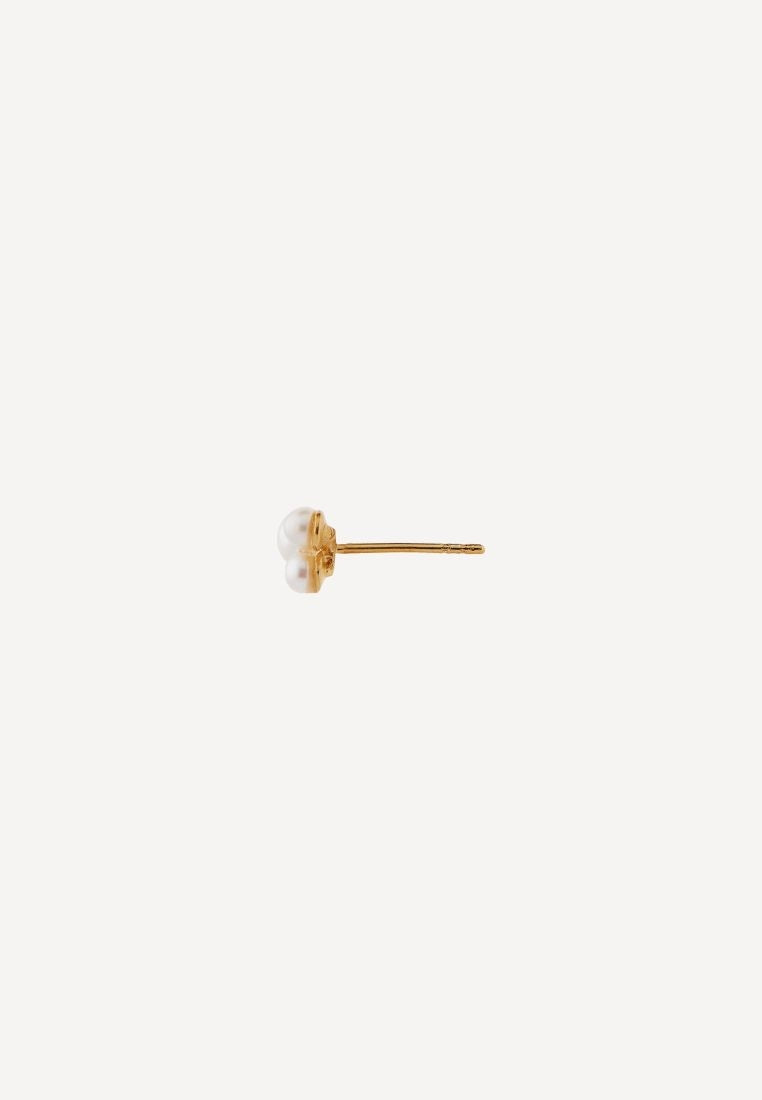 Three Pearl Berries ørering - Gold