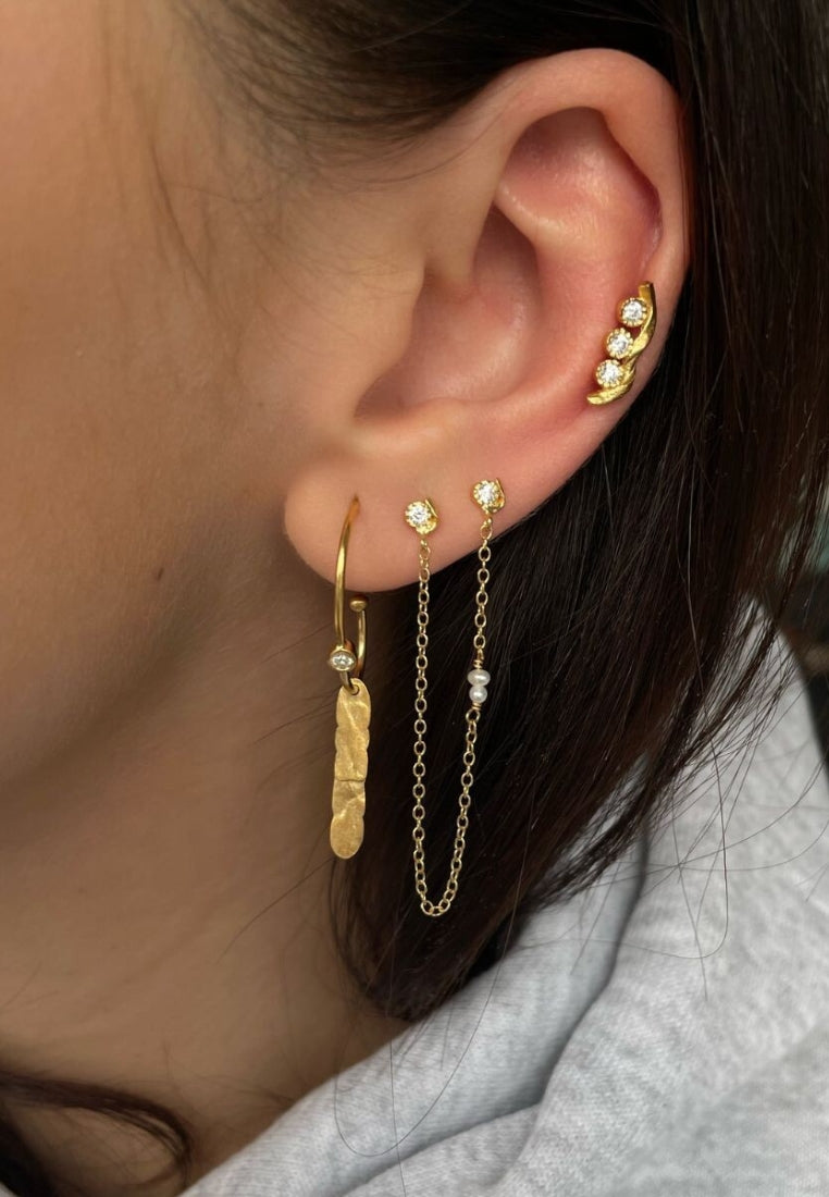 Big Dot Creol ørering - Gold Splash