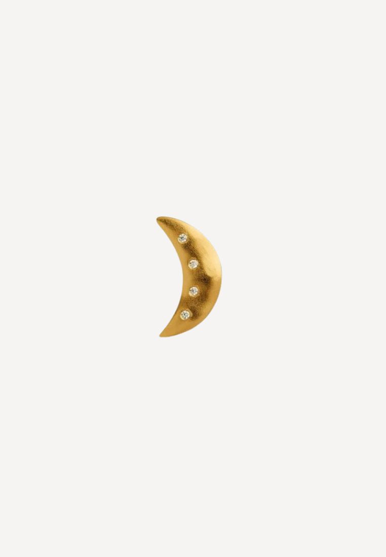 Bella Moon ørering m. Four Stones - Gold