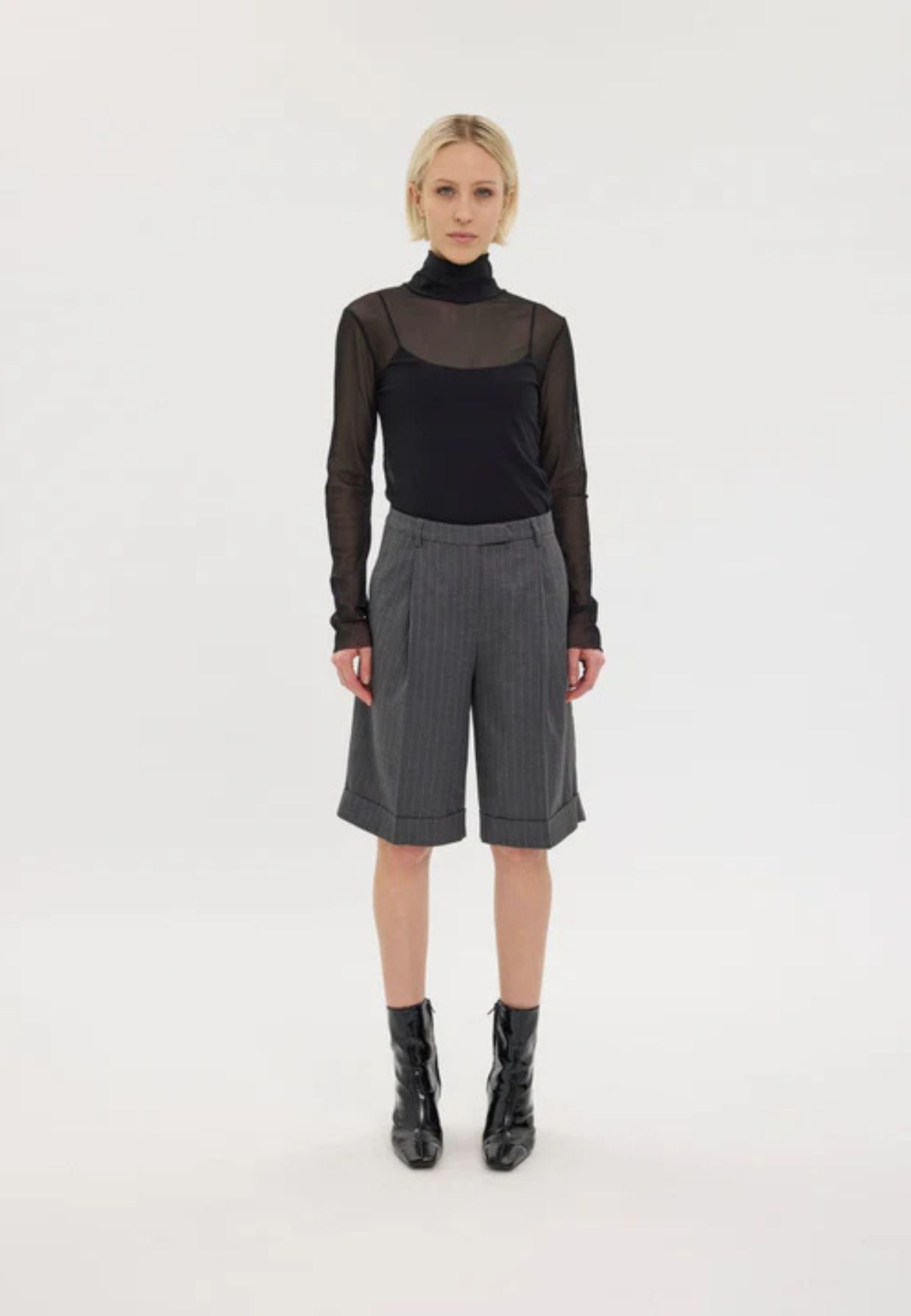 ElaineFV 226 Long shorts - Meteorite Pinstripe