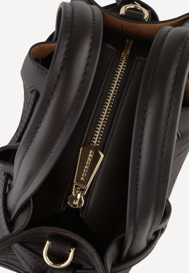 20186 Blossom Medium taske - Croco Marron