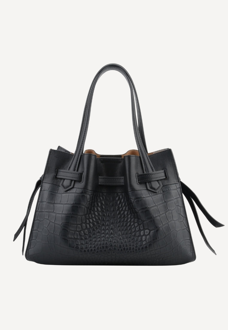 20187 Blossom Large taske - Croco Black