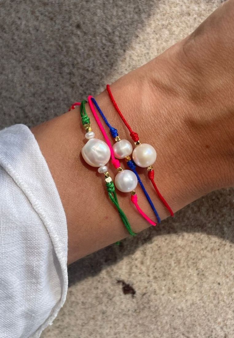 Big Pearl Berrie armbånd - Red