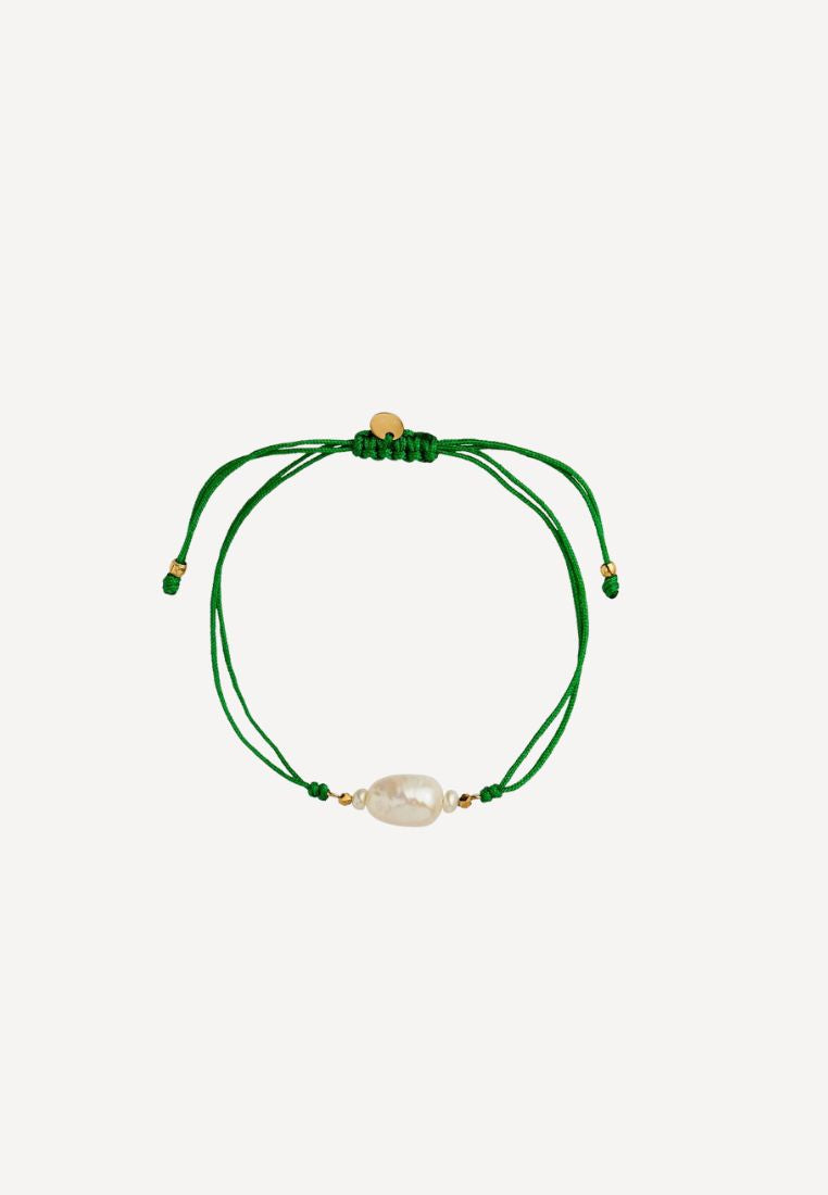 Baroque Pearl Berrie armbånd - Green