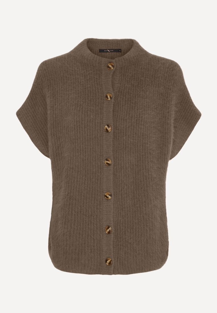 500121 Eleanor cardigan - Dark Brown