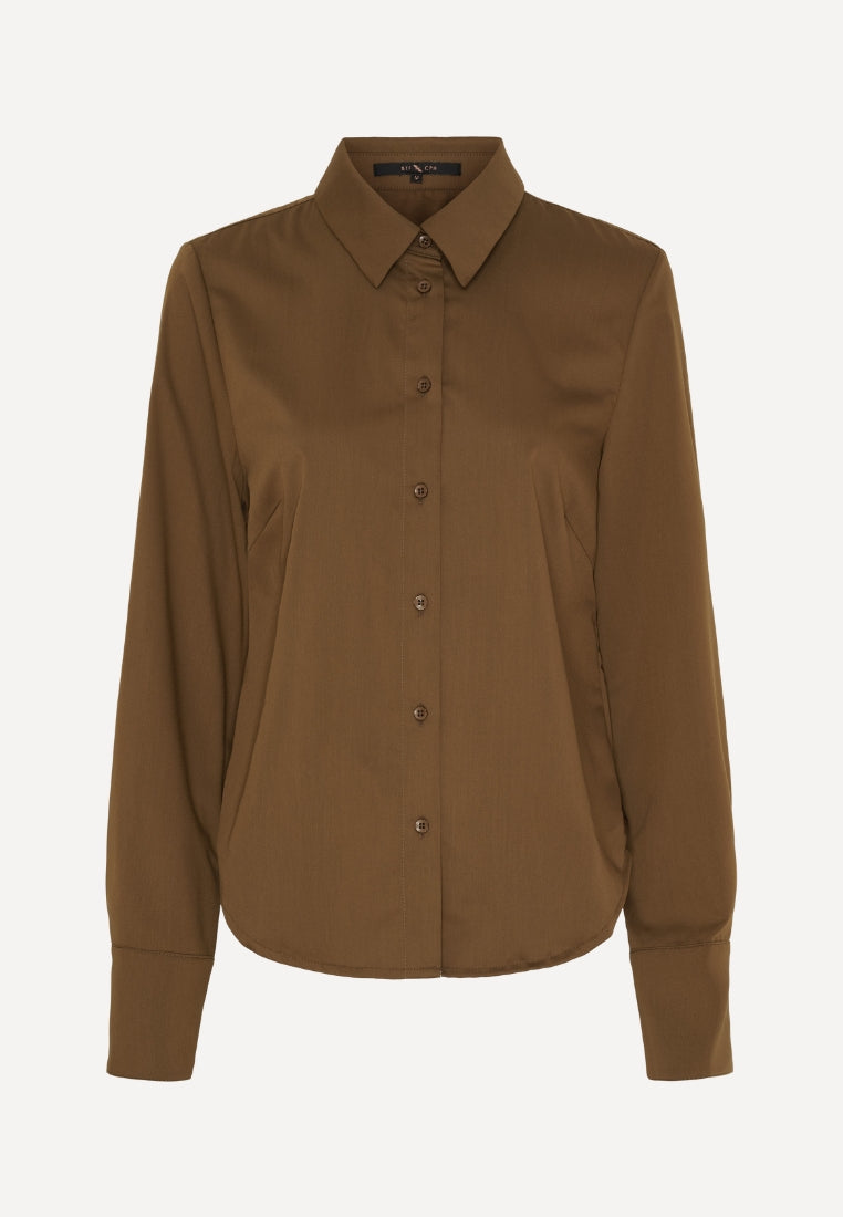 500123 Ada skjorte - Chocolate Brown