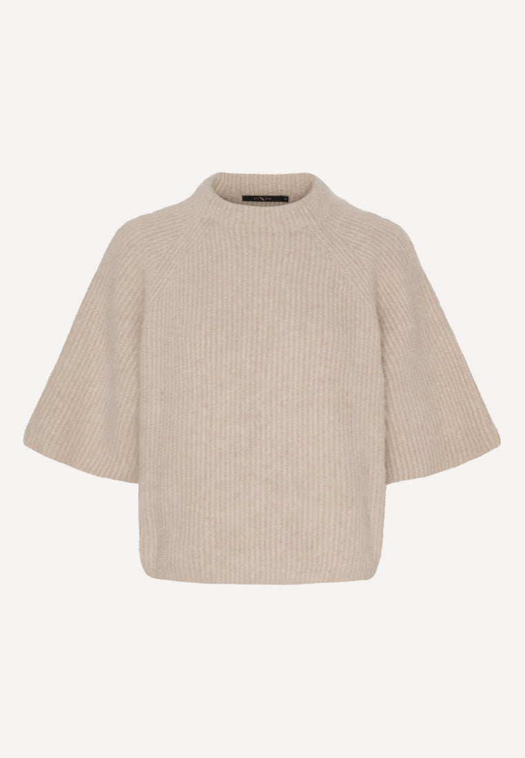 500148 Thea striktrøje - Light Beige