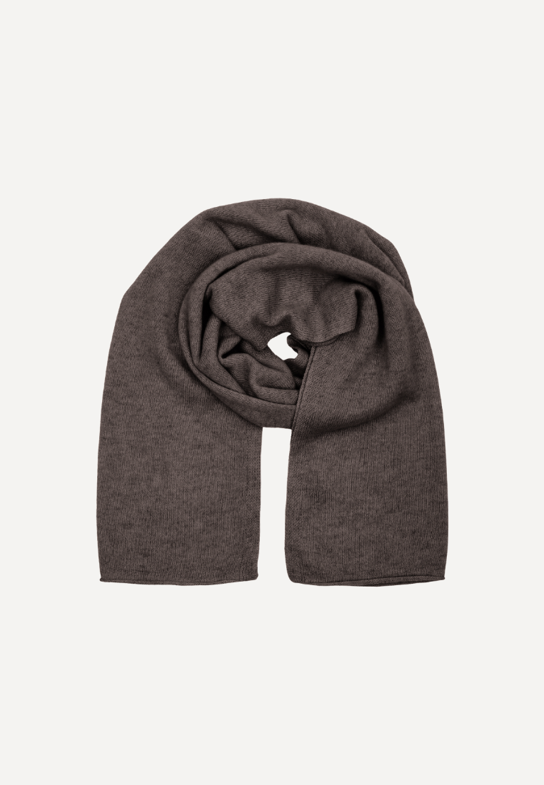 500171 Noelle tørklæde - Dark Brown Melange
