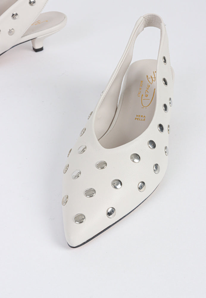 O2470 slingback - White