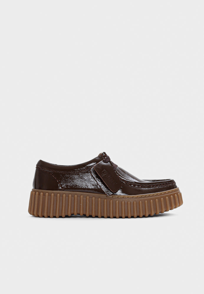 Torhill Bee D sko - Dark Brown Lak