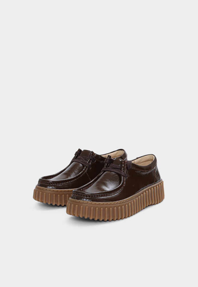 Torhill Bee D sko - Dark Brown Lak