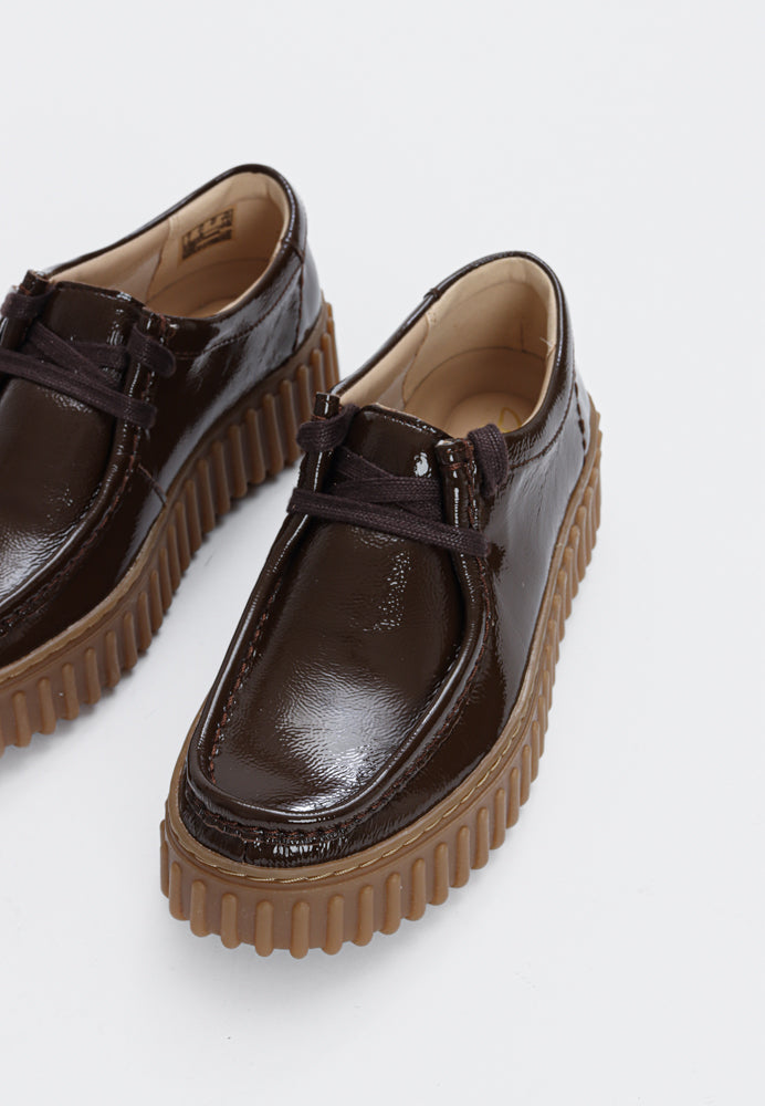 Torhill Bee D sko - Dark Brown Lak