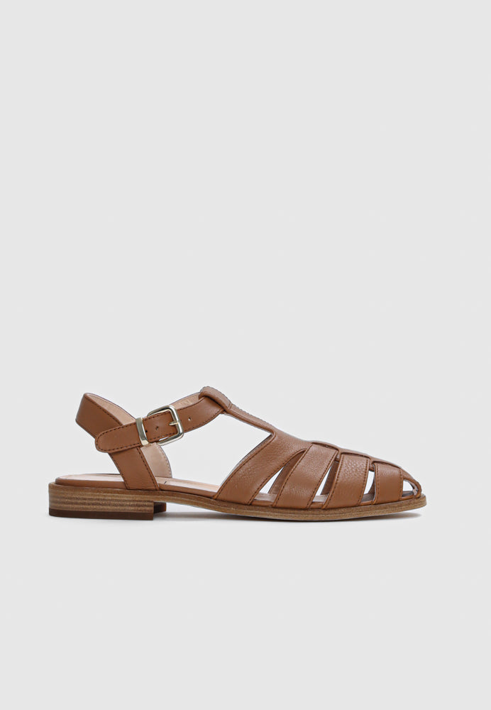 New College sandal - Cognac