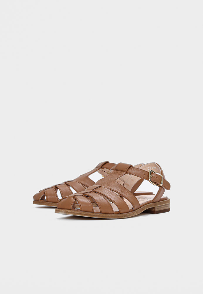 New College sandal - Cognac