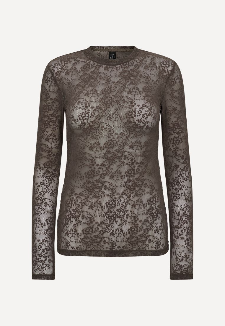 852 lace bluse - Brown