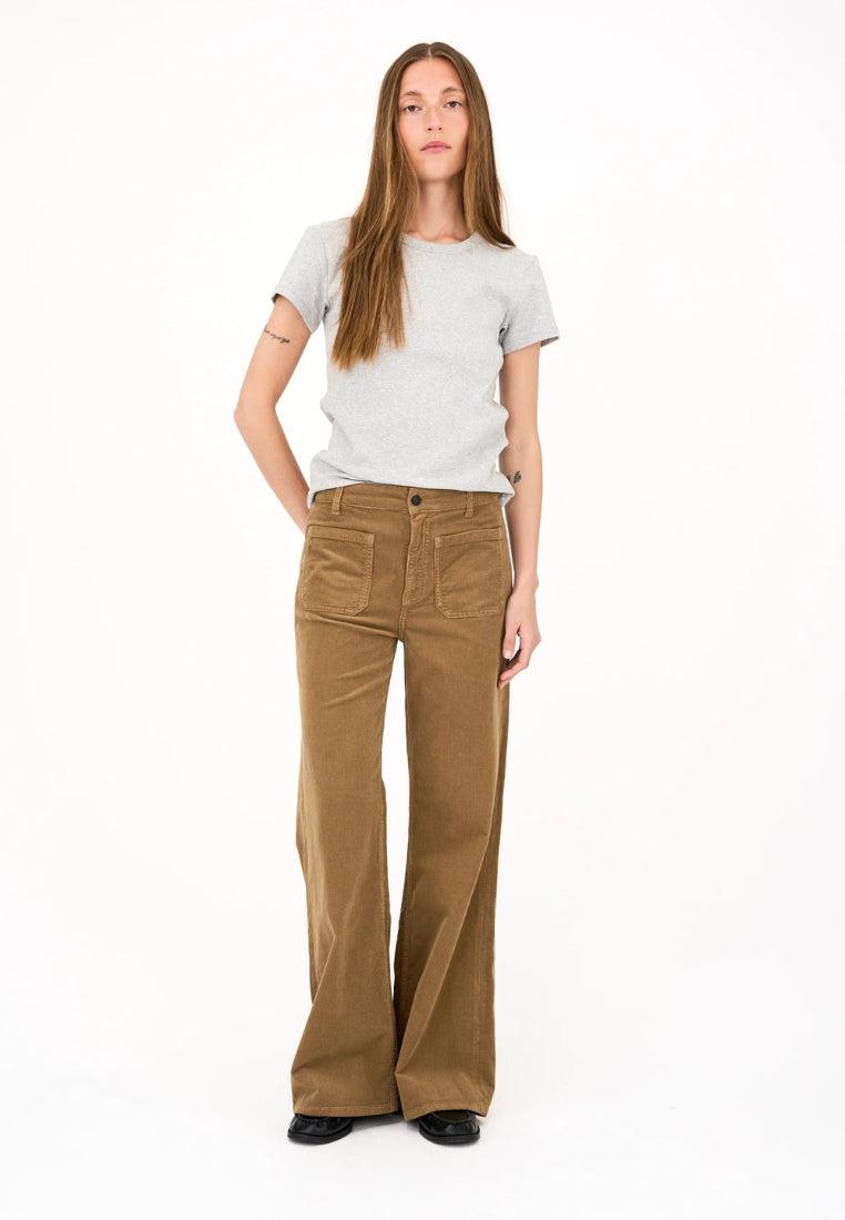 Abigail 70'S Baby Cord jeans - Rubber Brown