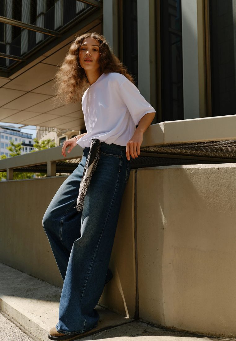 Alina Flare Wide jeans - Wash Addington
