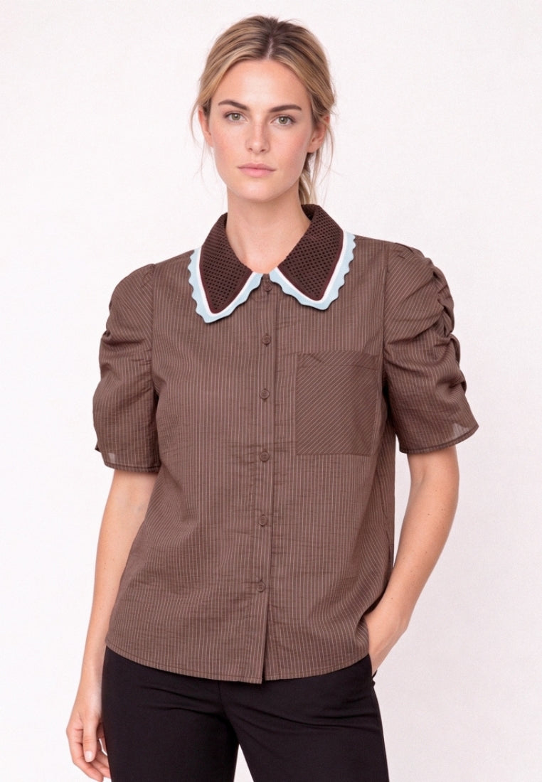 AllyGO bluse - Brown