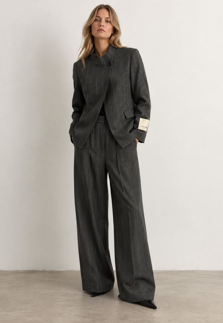Aria blazer - Wide Stripe Grey