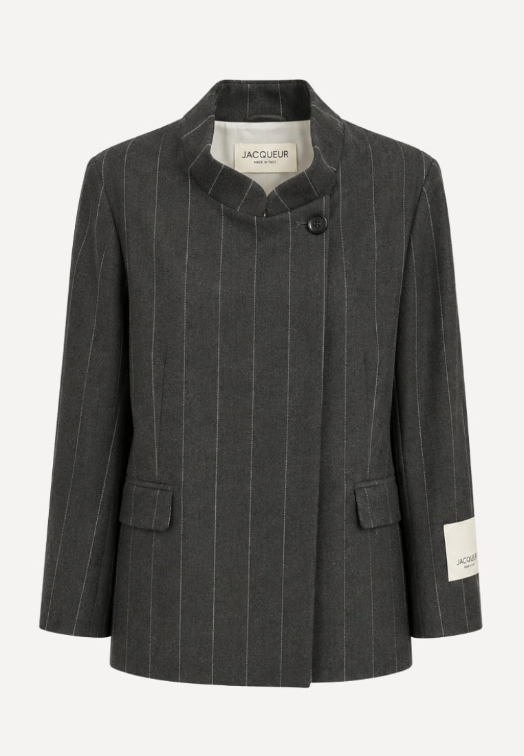 Aria blazer - Wide Stripe Grey