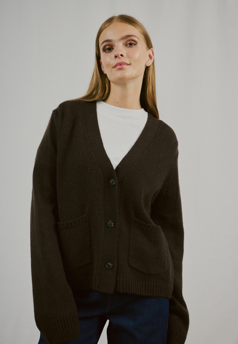 BS Gretel cardigan - Dark Brown