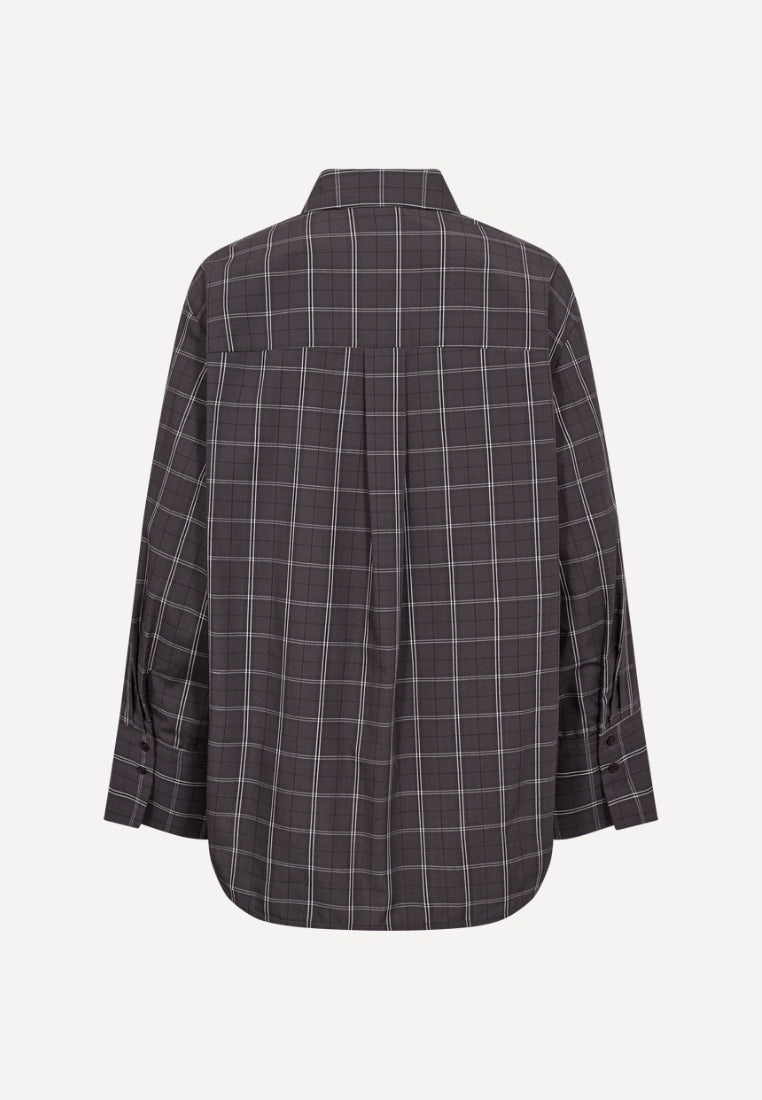 CMAurora bluse - Gray Pinstripe W. Black