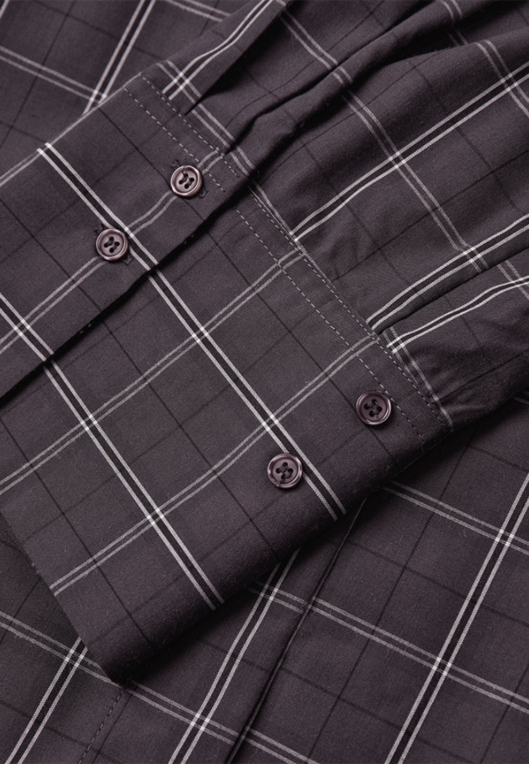 CMAurora bluse - Gray Pinstripe W. Black