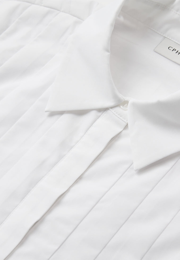 CMPleat bluse - Bright White