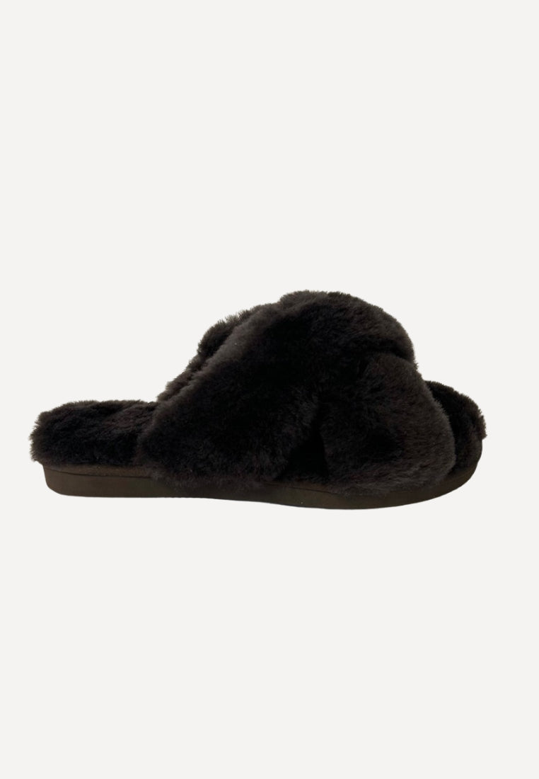 Crossover slipper - Coffee