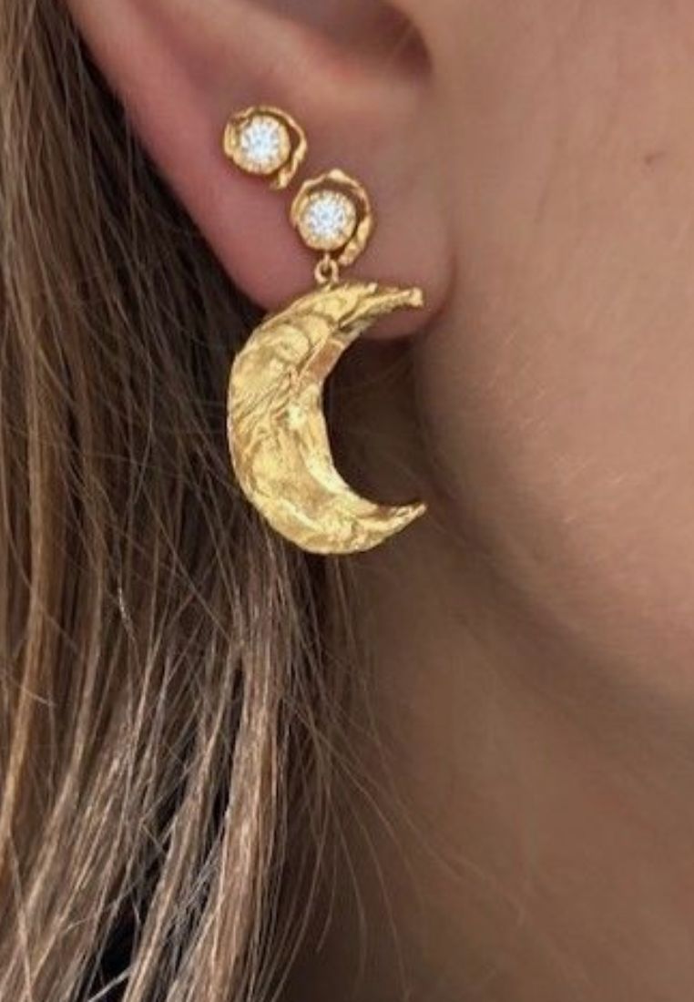 Claire de Lune Right ørering - Gold