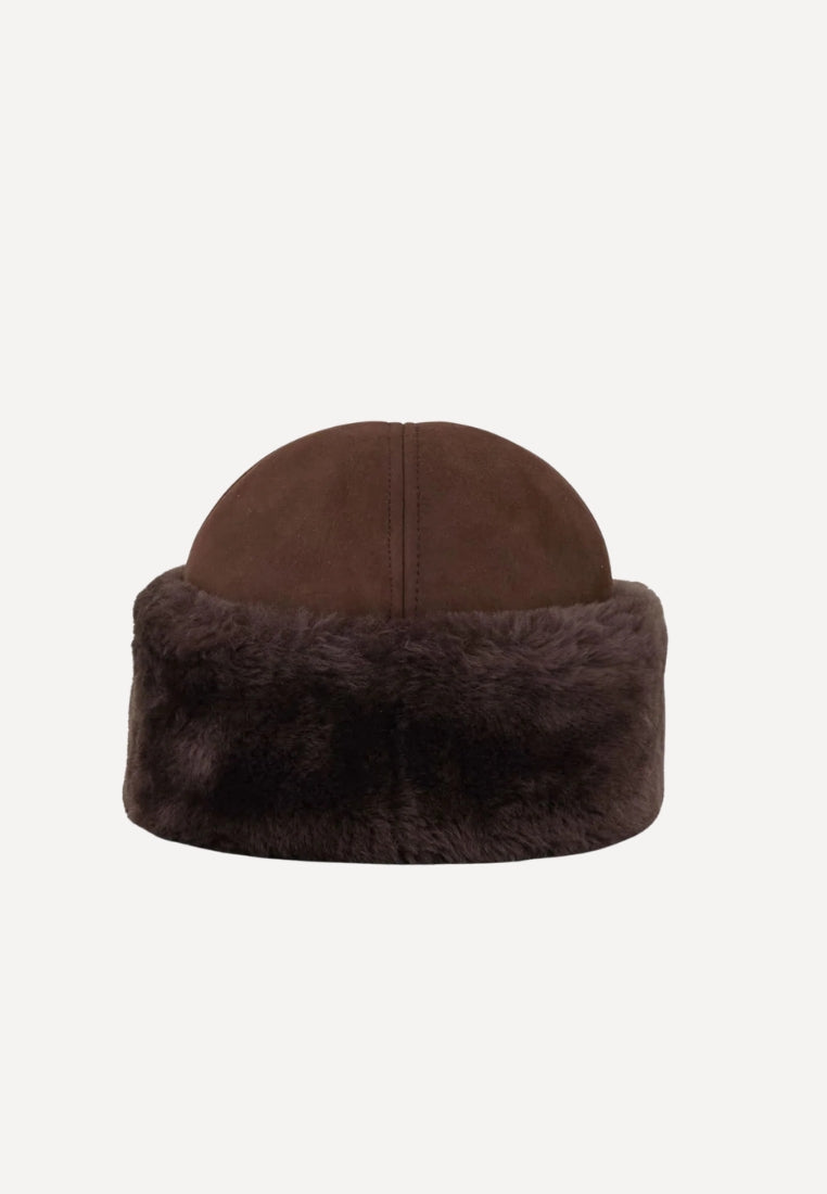 Dora Shearling hat - Chocolate Torte