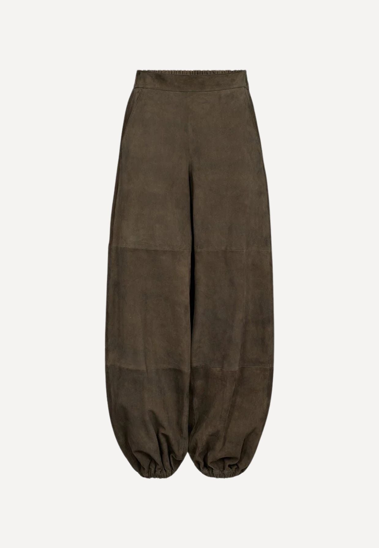EllaDEP Loose Suede Balloon bukser - Khaki