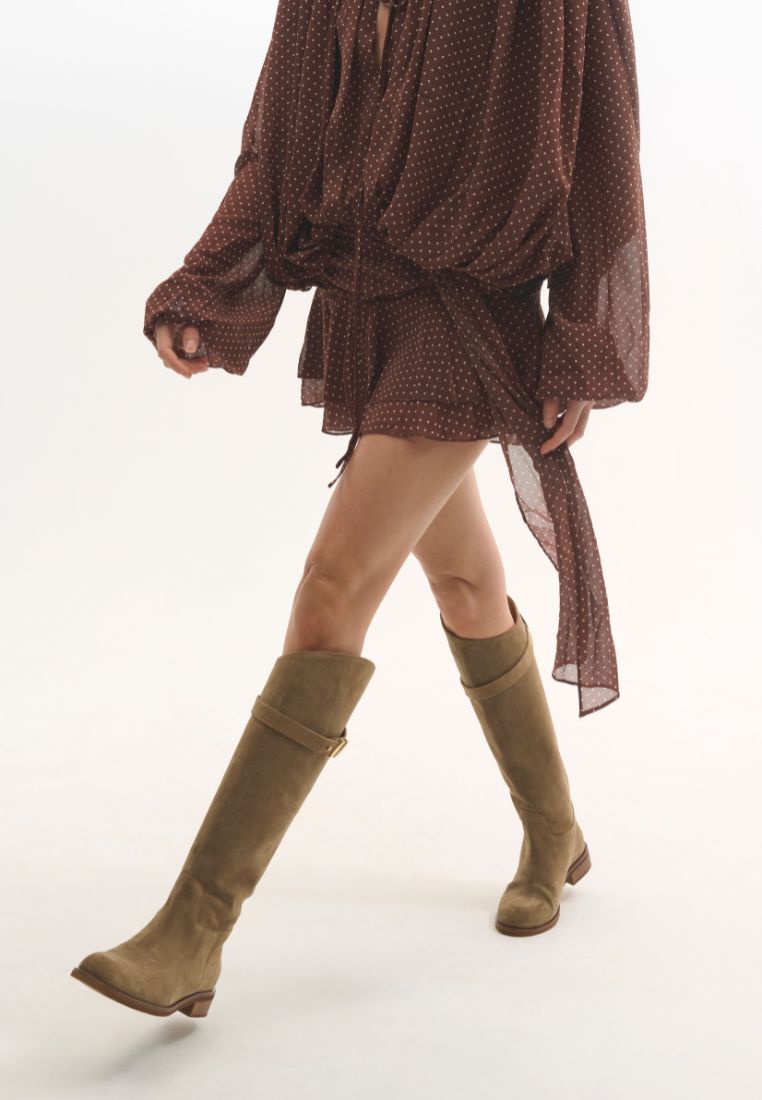 Etta støvle - Suede Taupe