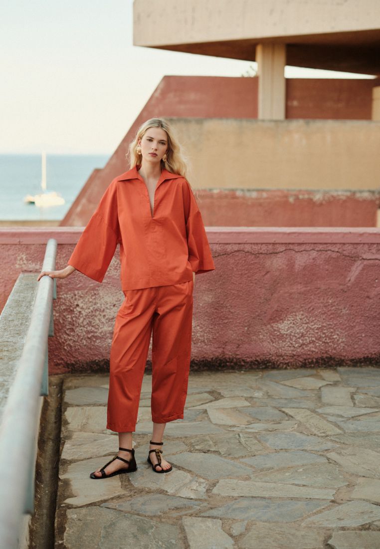 Fable bluse - Dark Orange