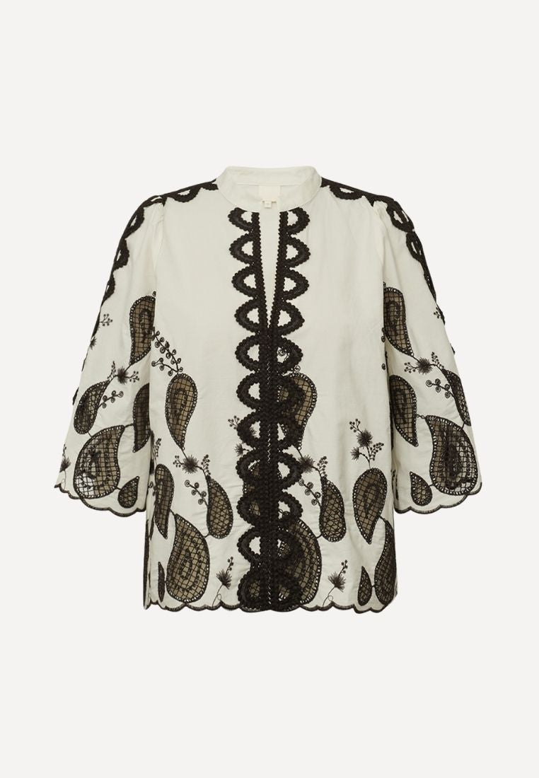 MiraaGO bluse - Creme Brown