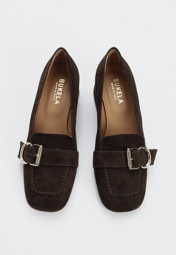 Gisla pump - Suede Espresso