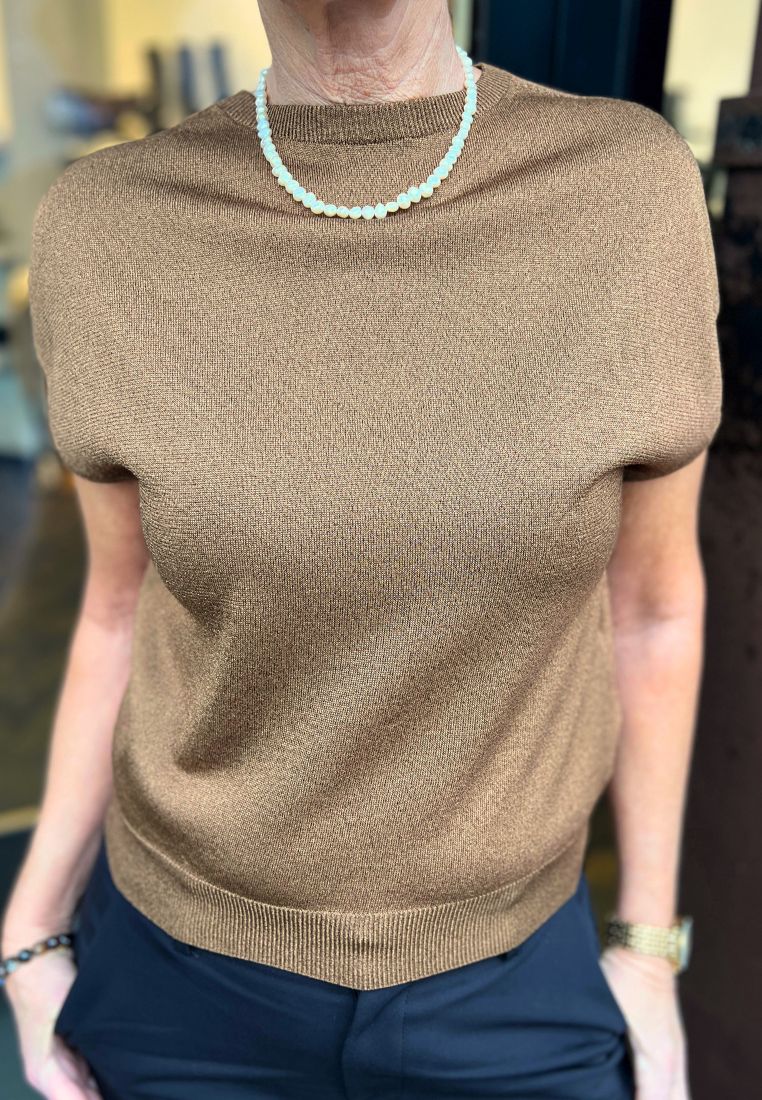 H5SA25 bluse - Brun