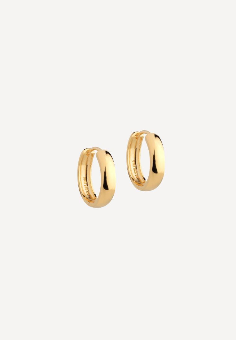 Hoops wide 20 ørering - Gold