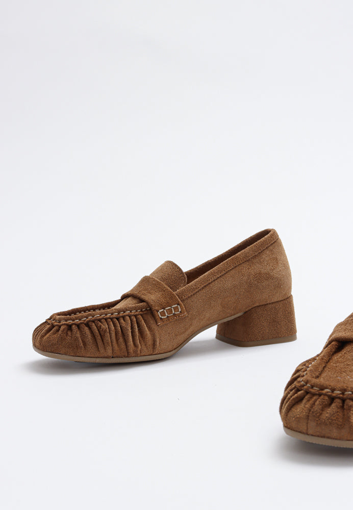 Sarah pump - Suede Cognac