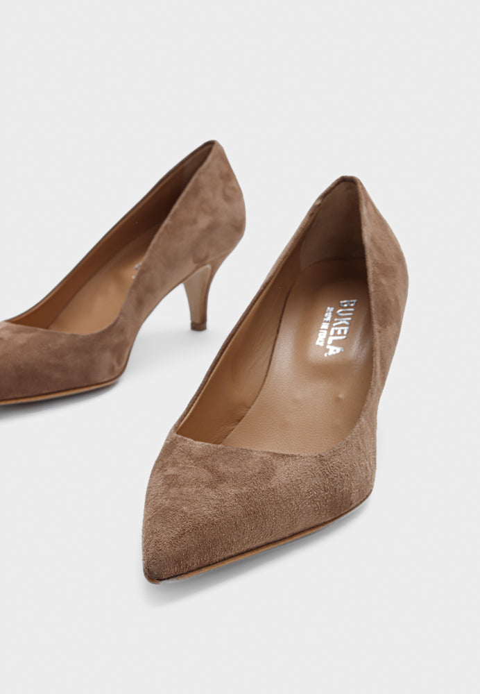 Cate pump - Suede Nougat