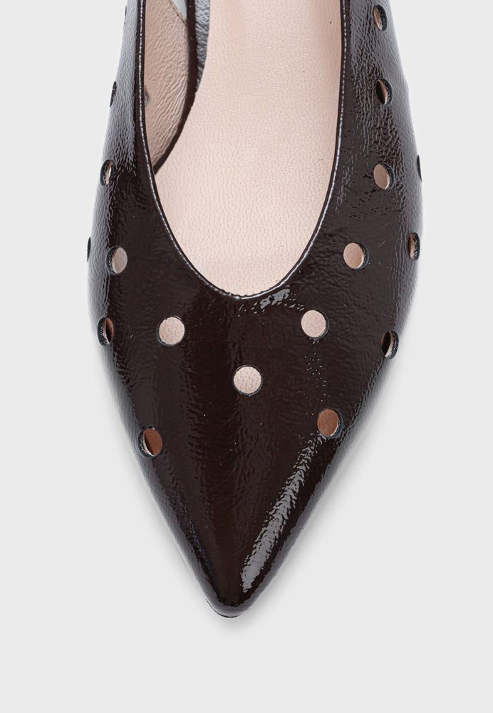 Cara 2307 slingback - Naplak Choco