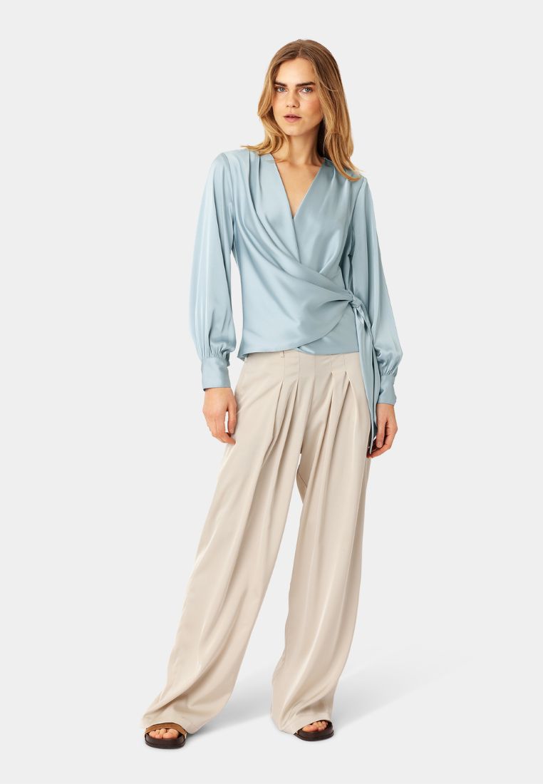 Ines bluse - Semi Rich Sky Blue