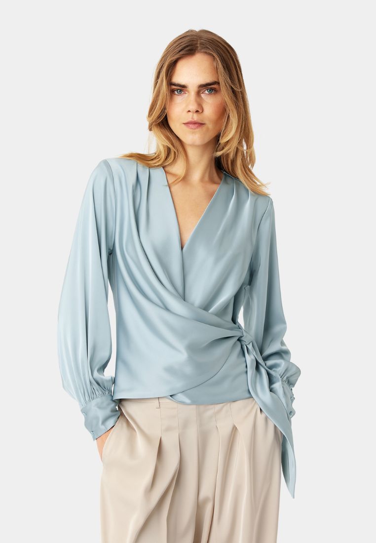 Ines bluse - Semi Rich Sky Blue