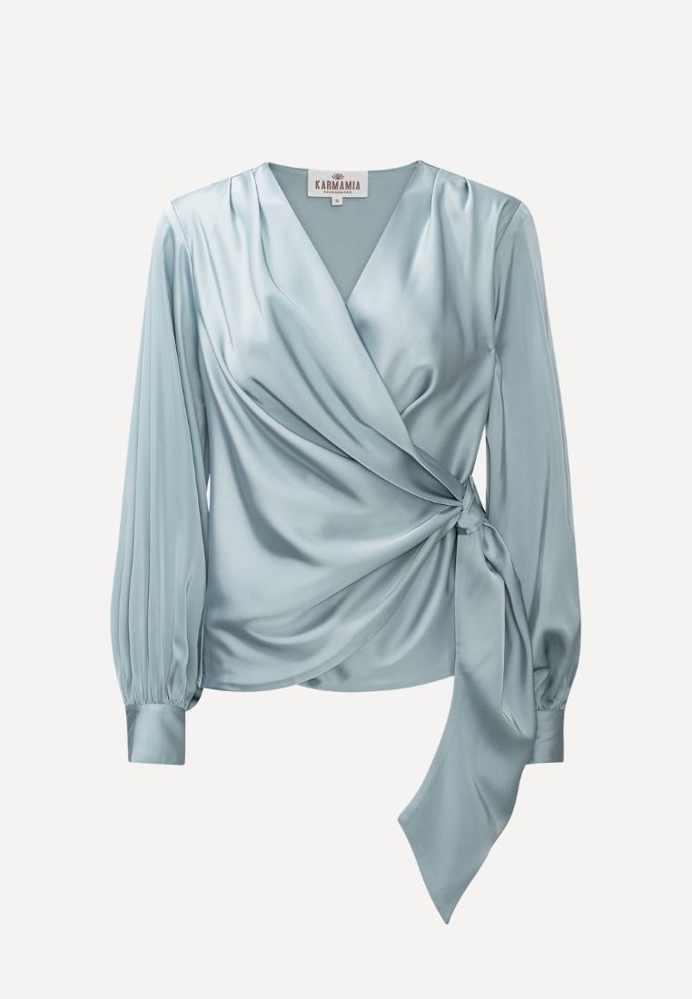 Ines bluse - Semi Rich Sky Blue