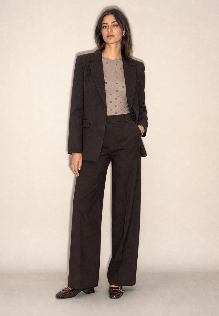 Andrea Wide Bukser - Espresso Brown