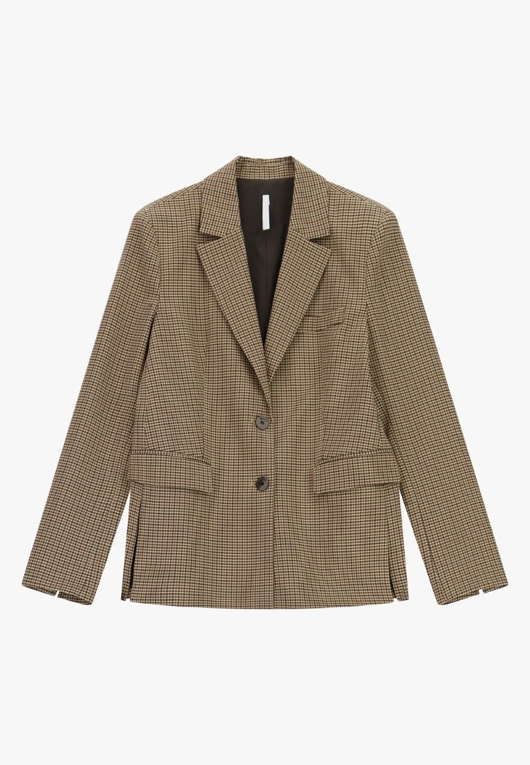 JAO6MCN blazer - Cammelo/Bordeaux