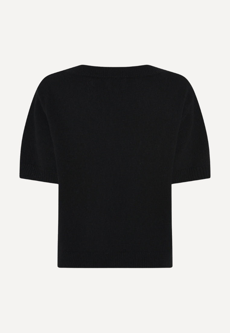 Julie S/S striktrøje - Black