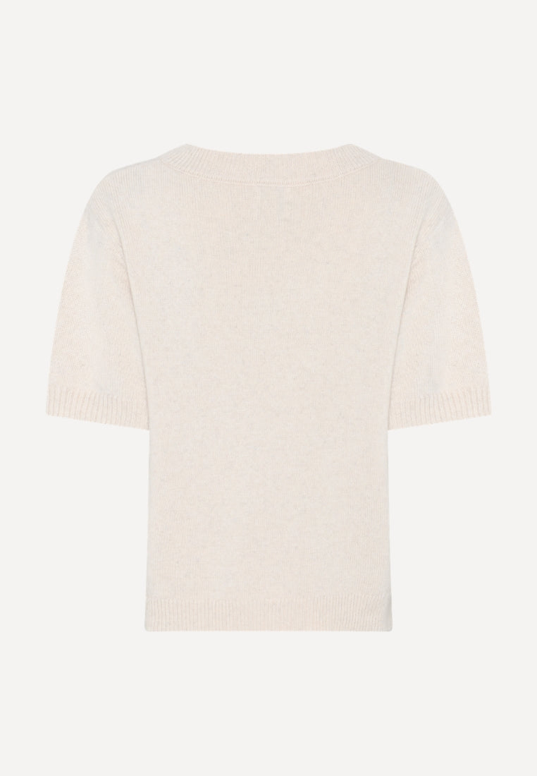 Julie S/S striktrøje - Off White